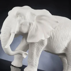 VGnewtrend Scultura bianca a forma di elefante di padre africano> Statuine