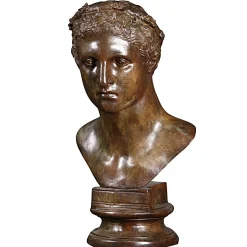 Fonderia Artistica Ruocco Scultura Busto di Atleta in bronzo><noscript><img width=