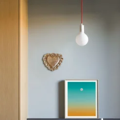 Amelia Corvino Scultura Da Parete Milagros Cuore Sacro In Gesso Oro><noscript><img width=