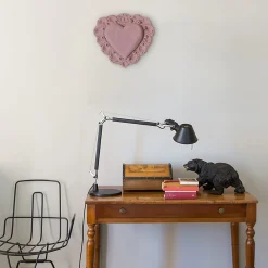 Amelia Corvino Scultura Da Parete Milagros Cuore Sacro In Gesso Rosa><noscript><img width=