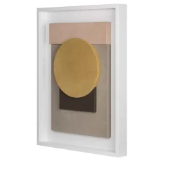 Giobagnara Scultura decorativa da parete Tabou con cornice bianca #5> Pannelli Decorativi