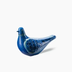 Bitossi Ceramiche Scultura di colomba blu di Aldo Londi> Statuine