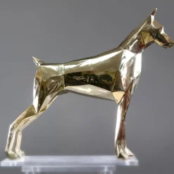 Fonderia Artistica Ruocco Scultura Doberman in bronzo spazzolato> Statuine