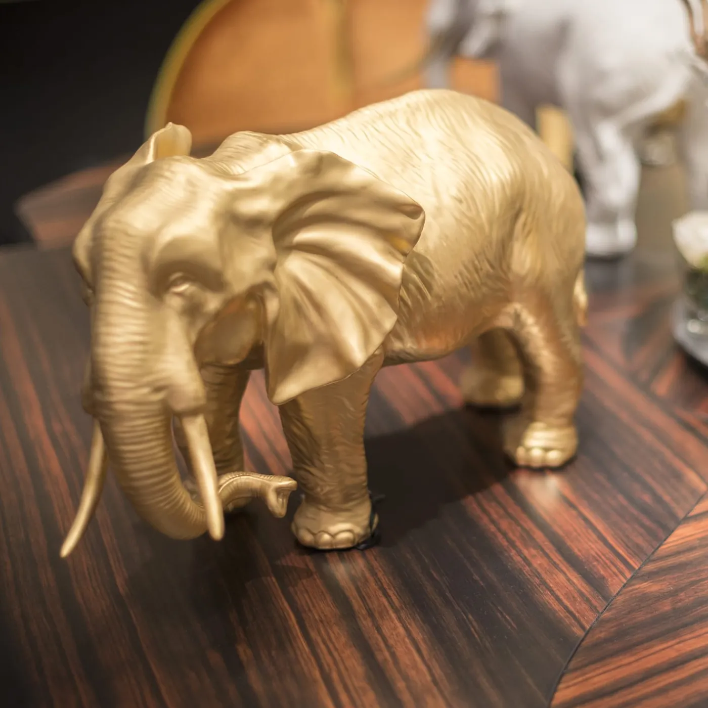 VGnewtrend Scultura d'oro a forma di elefante del padre africano> Statuine