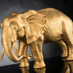 VGnewtrend Scultura d'oro a forma di elefante del padre africano><noscript><img width=