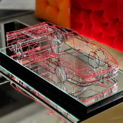 Profilo Scultura Ferrari in filo metallico><noscript><img width=