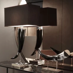 Petri Firenze Scultura in corno nero curvo><noscript><img width=