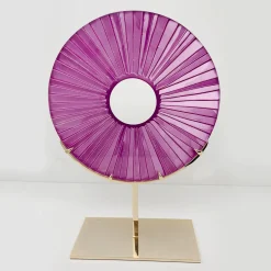 Ghirò Studio Scultura in cristallo viola Eye><noscript><img width=