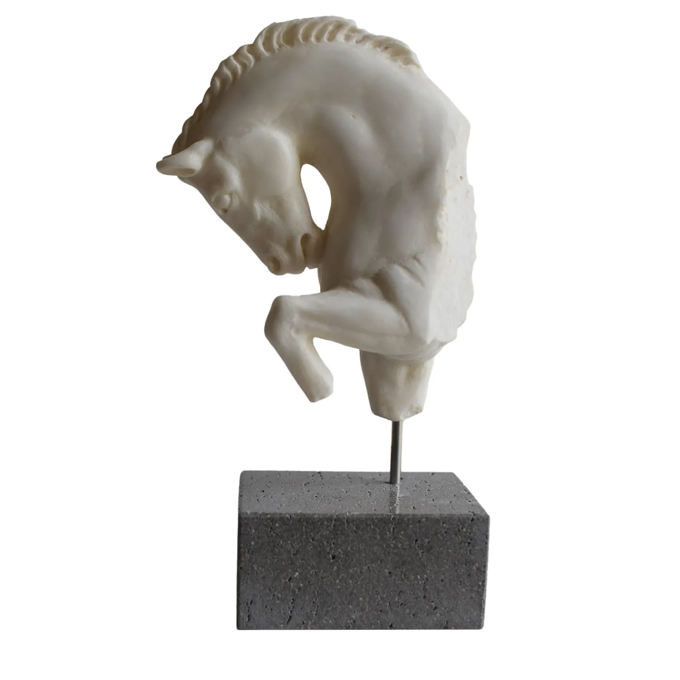 Todini Sculture Scultura in marmo a frammento di cavallo con base> Statuine