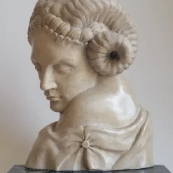 Todini Sculture Scultura in marmo Cleopatra Egiziano Giallo fauno dormiente con base> Statuine