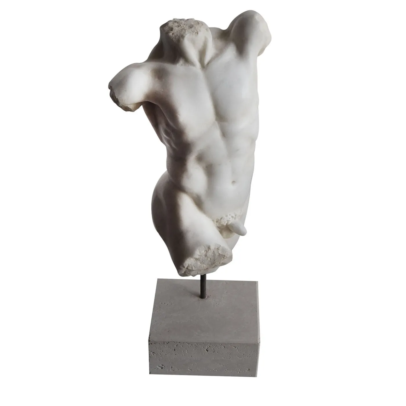 Todini Sculture Scultura in marmo di Carrara torso di satiro con base> Statuine