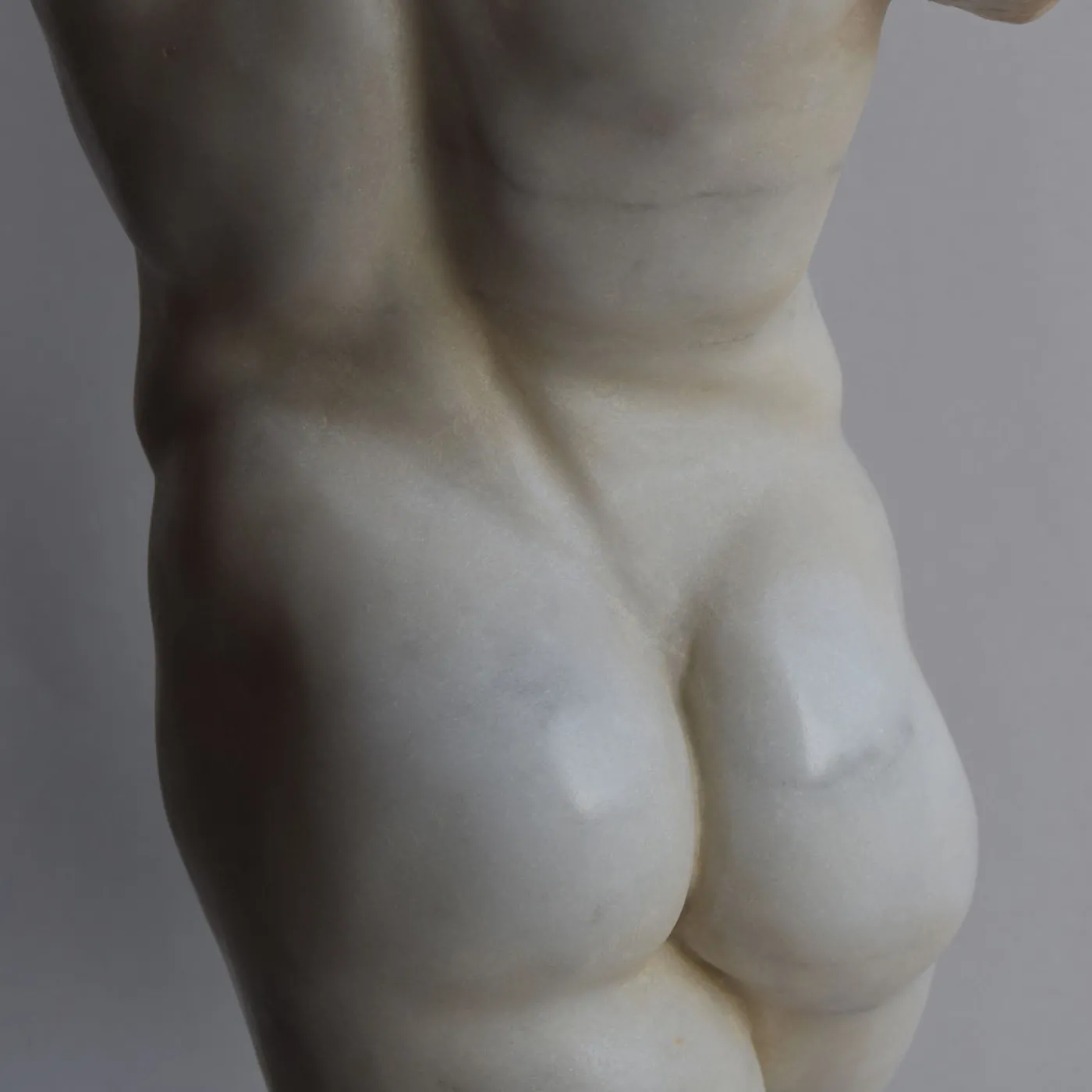 Todini Sculture Scultura in marmo di Carrara torso di satiro con base> Statuine