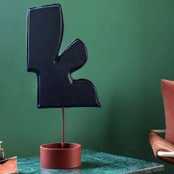 DareForma Scultura in pelle nera L'infiorescenza> Statuine