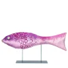 Anna Paola Cibin Scultura in velluto di pesce gioioso rosa> Sculture Decorative