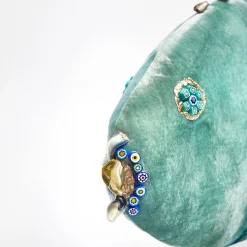 Anna Paola Cibin Scultura In Velluto Joyful Fish Verde Acqua><noscript><img width=