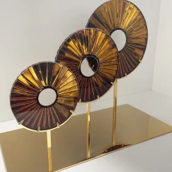 Ghirò Studio Scultura in vetro ambrato a tre occhi><noscript><img width=