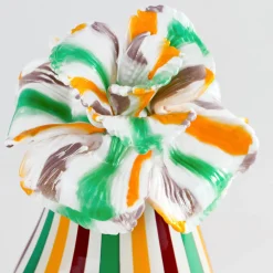 Venice Factory Scultura in vetro veneziano Strambotto con fiore di Eliana Gerotto><noscript><img width=