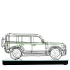 Profilo Scultura Land Rover in filo metallico> Statuine