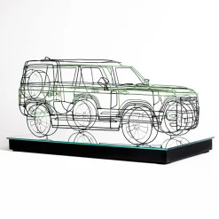 Profilo Scultura Land Rover in filo metallico> Statuine