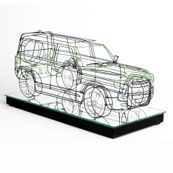 Profilo Scultura Land Rover in filo metallico><noscript><img width=