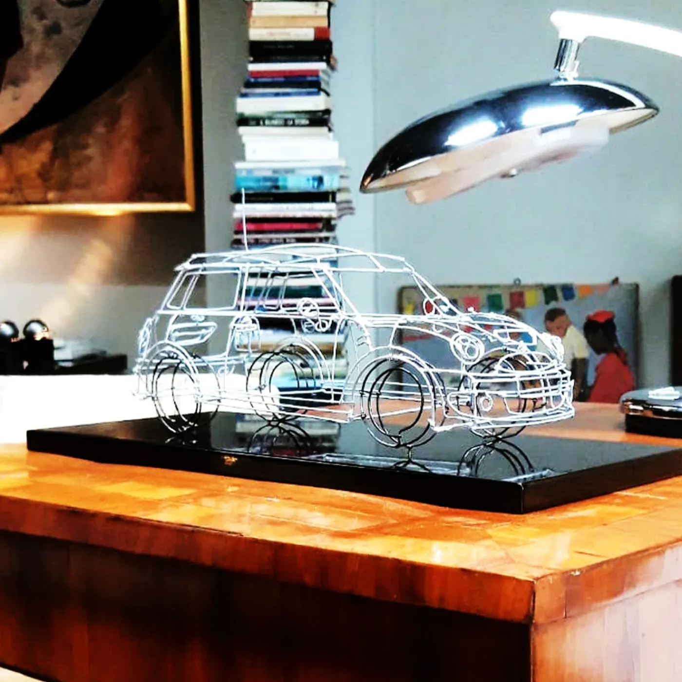 Profilo Scultura Mini Cooper in filo metallico> Statuine