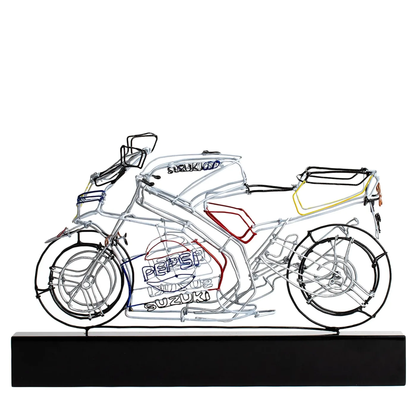 Profilo Scultura Moto da corsa in filo metallico> Statuine