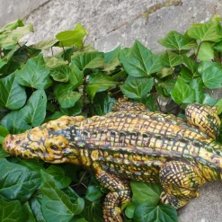 Ceramiche Ceccarelli Scultura policroma di Coccodrillo><noscript><img width=