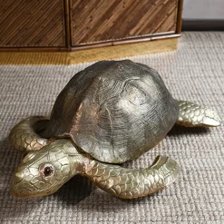 Molto Collectibles Scultura Tartaruga Grande in Ottone><noscript><img width=