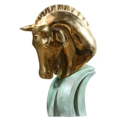 Fonderia Artistica Ruocco Scultura testa di cavallo Moderna in bronzo> Statuine