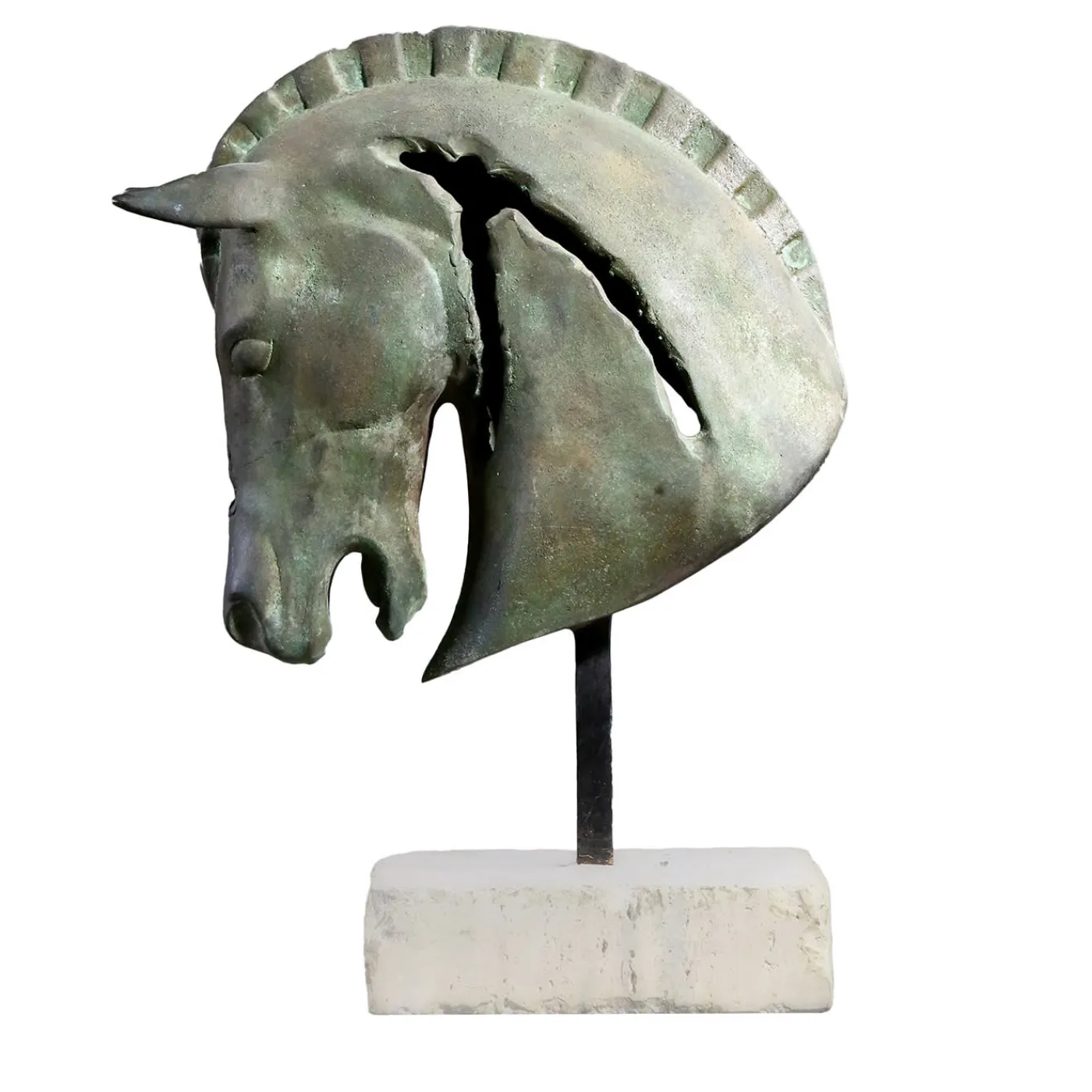 Fonderia Artistica Ruocco Scultura Testa di Cavallo Frammento in bronzo> Statuine