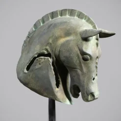 Fonderia Artistica Ruocco Scultura Testa di Cavallo Frammento in bronzo><noscript><img width=