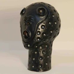 Freaklab Scultura testa di scimmia nera> Statuine