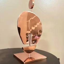 Nicola Del Verme Scultura Umanoide in Ottone e Galvanica Rame Rosa Lucido> Sculture Decorative