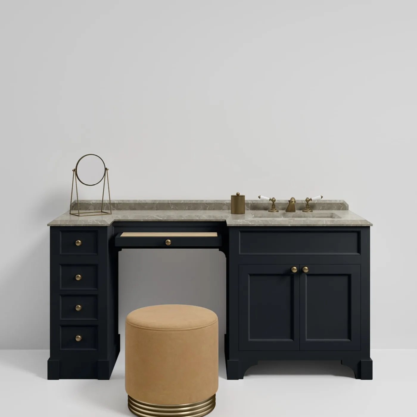 Devon&Devon Season Vanity Grigio scuro e Botticino Fiorito> Lavabi E Vasche Da Bagno