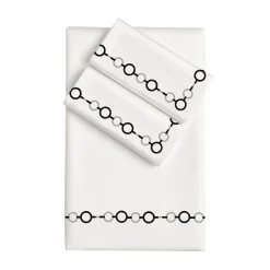 Biancoperla Set copripiumino ricamato Recoleta in Cotone Satinato Bianco> Biancheria Da Letto