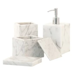 FiammettaV Home Collection Set da bagno 4 pezzi in marmo bianco> Arredo Bagno