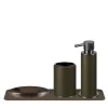 ADJ Style Set da bagno 4 pezzi in pelle d'ulivo> Arredo Bagno