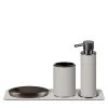 ADJ Style Set da bagno 4 pezzi in pelle Oyster> Arredo Bagno