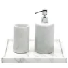 FiammettaV Home Collection Set da bagno rotondo in marmo bianco di Carrara> Arredo Bagno