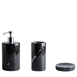 FiammettaV Home Collection Set da bagno rotondo in marmo nero Marquina> Arredo Bagno