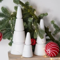 Carrara Home Design Set di 3 alberi di Natale in marmo bianco extra di Carrara> Decorazioni Per Le Feste