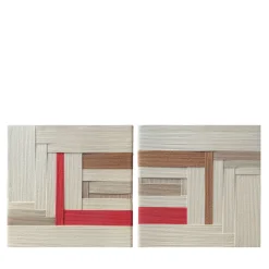 Kubel Design Set di 2 Arazzi Multicolore Ephemera #6> Pannelli Decorativi