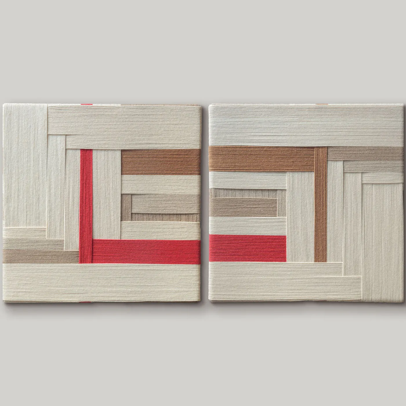 Kubel Design Set di 2 Arazzi Multicolore Ephemera #6> Pannelli Decorativi