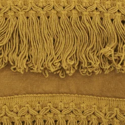 Once Milano Set di 2 asciugamani in lino senape con lunghe frange> Biancheria Da Bagno