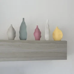 Lineasette Set di 2 bottiglie decorative in ceramica a onde marine><noscript><img width=