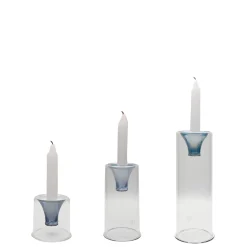 Kanz Architetti Set di 3 candelabri Tharros blu> Candelieri E Portacandele
