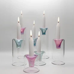 Kanz Architetti Set di 3 candelabri Tharros blu> Candelieri E Portacandele