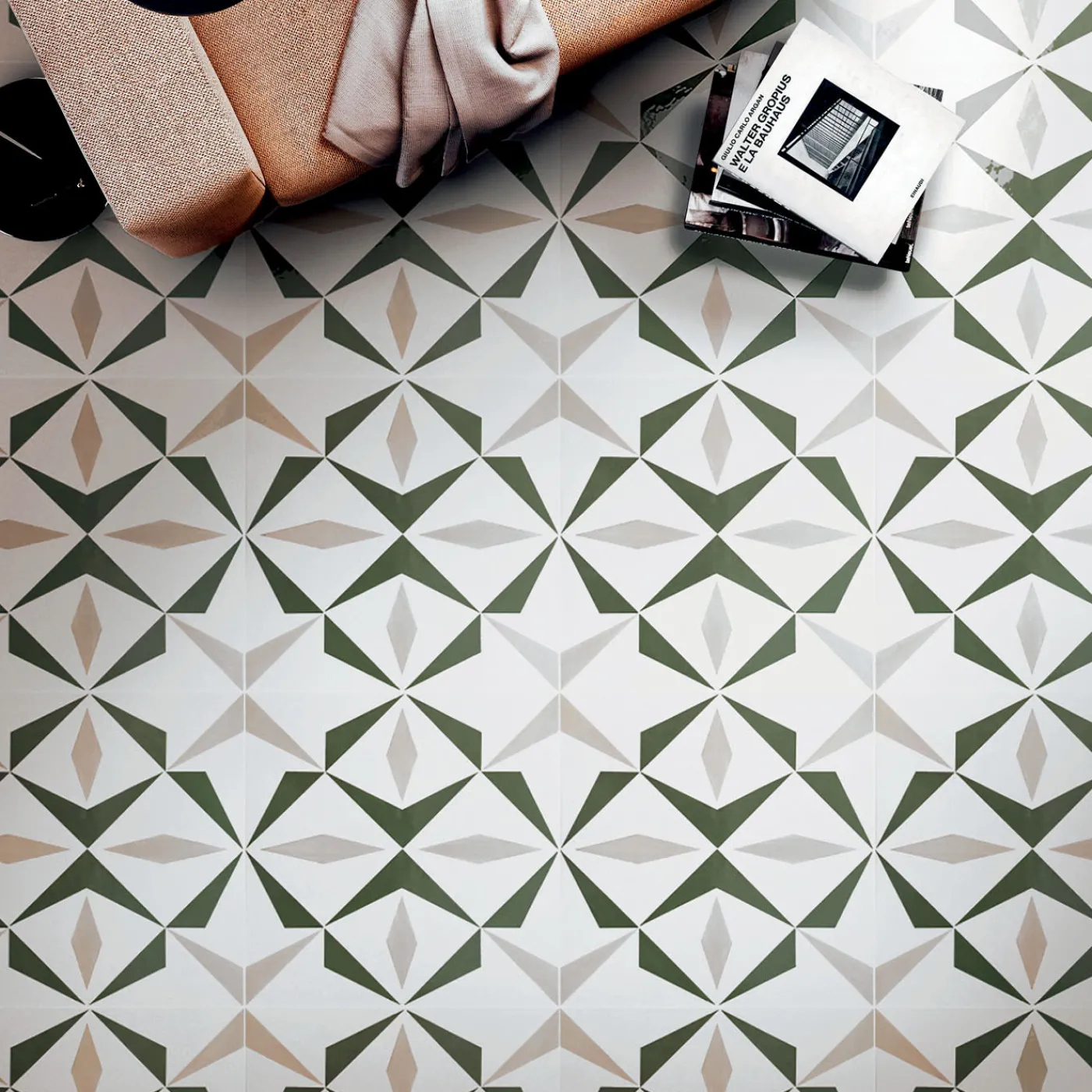 Ma.Vi. Ceramica Set di 4 piastrelle Bauhaus 50 Tipo 22> Piastrelle E Pavimenti