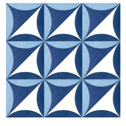 Francesco De Maio Set di 25 piastrelle Blu Ponti Decorazione Tipo 27 di Gio Ponti> Piastrelle E Pavimenti