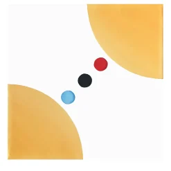 Francesco De Maio Set di 25 piastrelle Dot 7 Puntini Collection Yellow di Alessandro Mendini> Piastrelle E Pavimenti